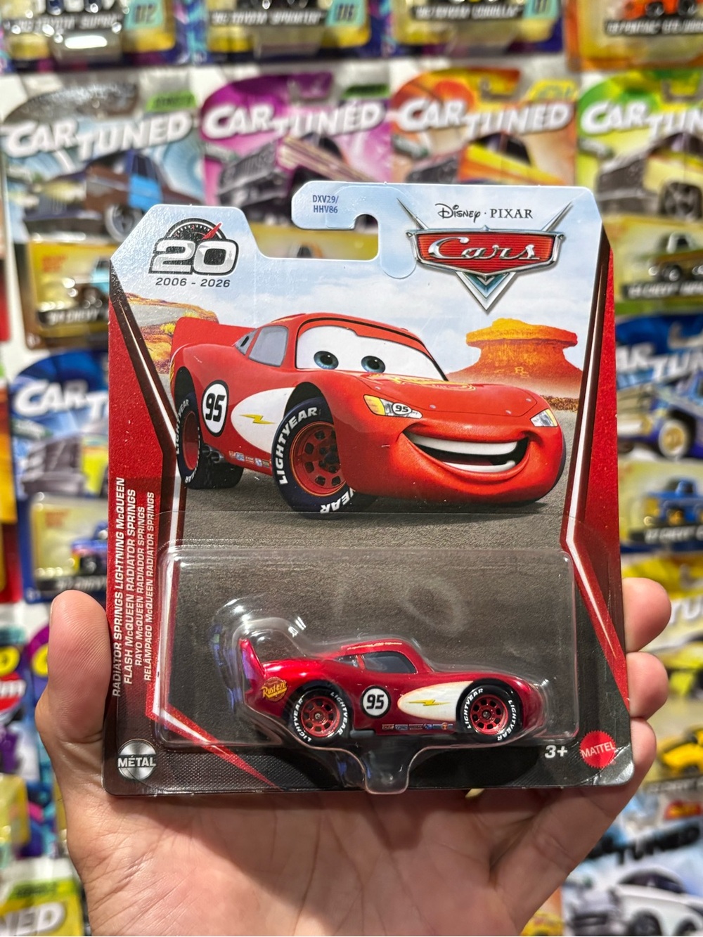 Disney pixar Cars Lightning McQueen metallic red 20th anniversary diecast car